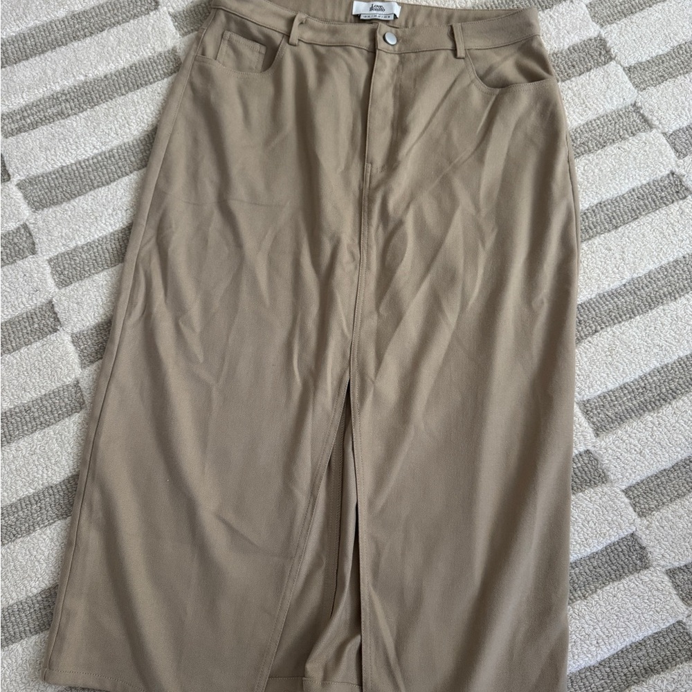 Love Bonito Tan Women's Midi Skirt